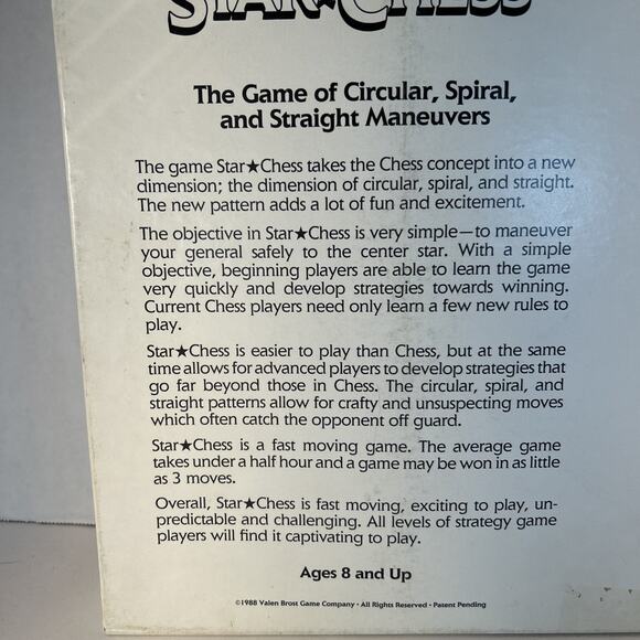 Star Chess Board Game Circular Spiral Straight Maneuvers Complete w/ Box - Picture 4 of 9